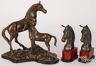 SPI bronzed horse sculpture