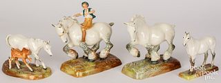 Four Royal Doulton horse figures