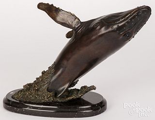 George Motycka bronze whale
