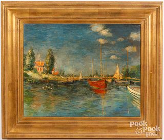Oil on canvas copy of Claude Monet