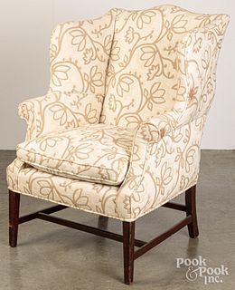 Chippendale mahogany wing back chair