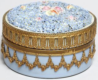 Meissen-Style Ormolu-Mounted Porcelain Box