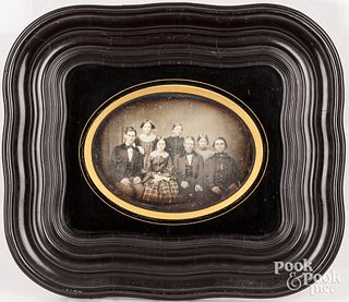 Full plate daguerreotype family portrait