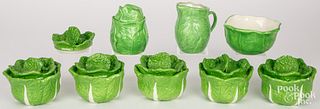 Group of Italian lettuce covered bowls