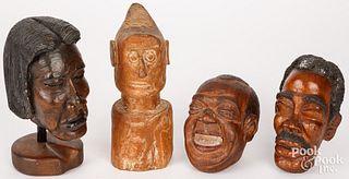 Four carved busts