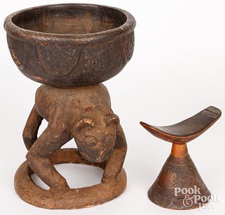 Ghana African carved bowl