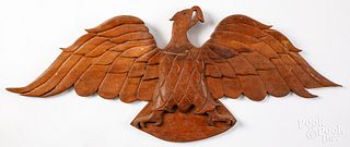 Carved eagle wall plaque, mid 20th c.