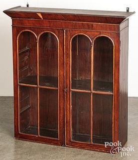 Classical mahogany cupboard top, mid 19th c.