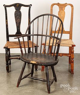 New England sackback Windsor chair, early 19th c.