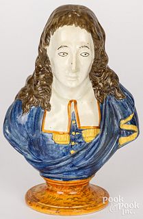 Pratt type Staffordshire bust of Milton