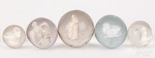 Five sulphide marbles