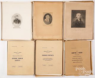 Five boxed folios