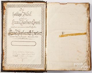 German leather bound Bible, dated 177?