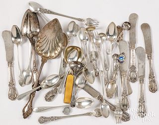 Sterling silver flatware and serving pieces, etc.