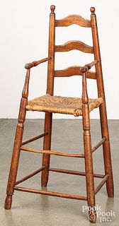 Ladderback highchair, 18th c.