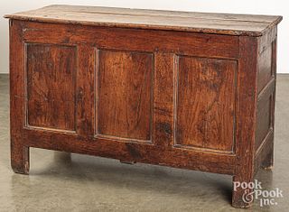 English William and Mary oak blanket chest