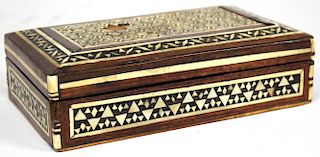 WW II-Era North African Inlaid Wooden Box