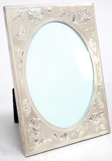 Tiffany & Co. Chased Sterling Silver Picture Frame