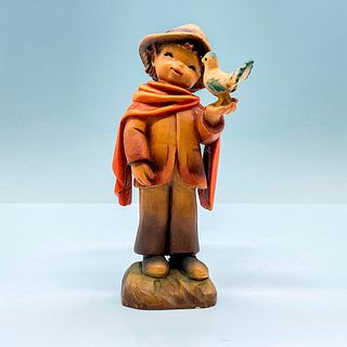 Anri Italy Wood Carved Figurine, Small Talk