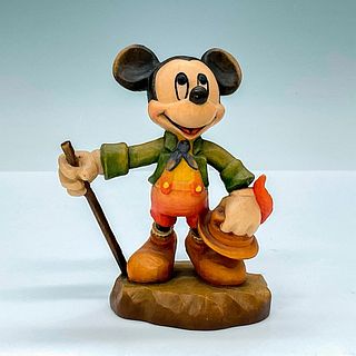 Anri Club Walt Disney Wood Figurine, Mickey Mountaineer