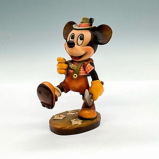 Anri Walt Disney Wooden Figurine, Mickey Mouse