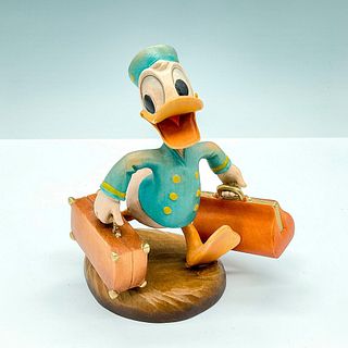 Anri Walt Disney Wood Figurine, Bellboy Donald Duck