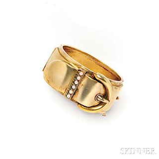 Antique Gold and Split-pearl Bracelet