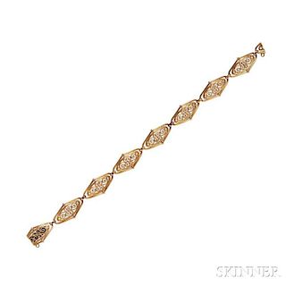 Antique 18kt Gold Bracelet,