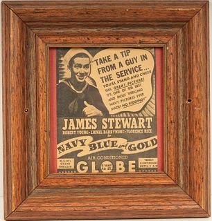 Vintage James Stewart "Navy Blue And Gold" Print Ad 