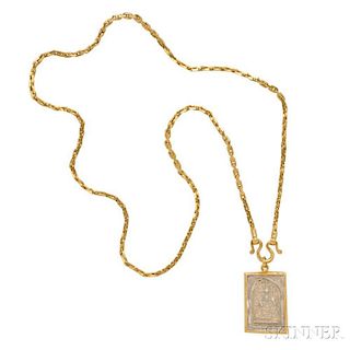 High-karat Gold Chain and Pendant