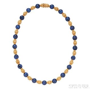 18kt Gold and Sodalite Necklace