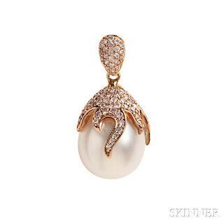 18kt Gold and South Sea Pearl Pendant