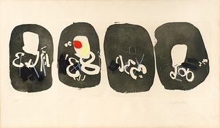 Jean Capdeville Untitled Abstract etching , circa 1970