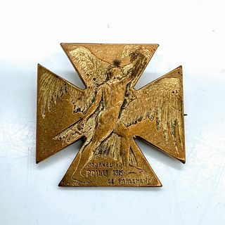 Lalique WWI Great War Tribute Military Cross Bronze Pin