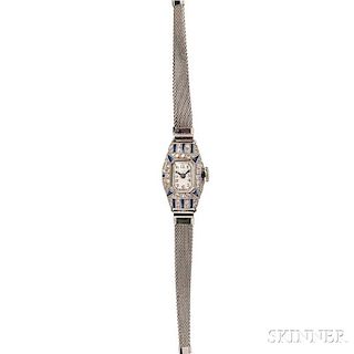 Art Deco Lady's Platinum and Diamond Wristwatch