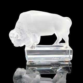 Lalique Crystal Paperweight Figurine, Buffalo