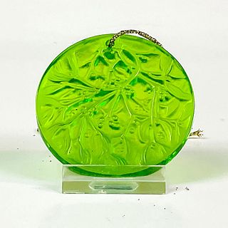 Lalique Crystal Christmas Ornament, Noel Mistletoe