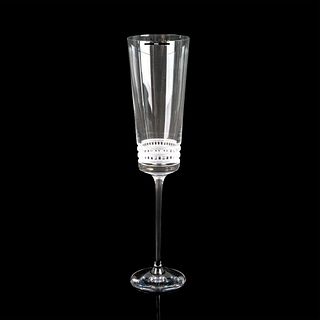 Lalique Crystal Champagne Glass, Facet