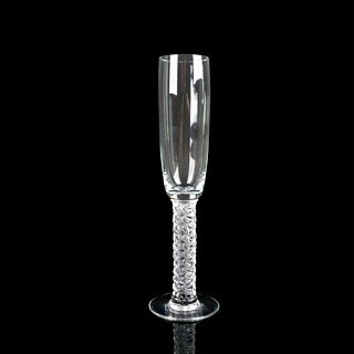 Lalique Crystal Champagne Glass, Opaque Twist