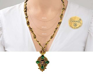 chanel maltese cross necklace