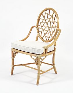 McGuire Rattan and Cane Side Chair 