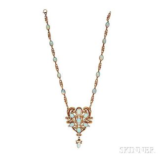 Art Nouveau Opal Necklace, Marcus & Co.