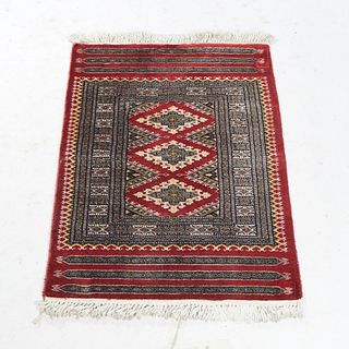 Baluch Style Oriental Wool Throw Rug 20th C