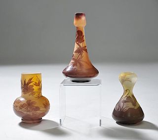 Selection of Emile Galle Vases