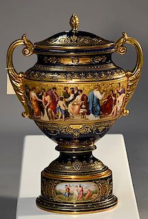 Royal Vienna Handled Urn
