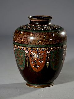 Japanese Meiji Period Cloisonnﾎ Vase