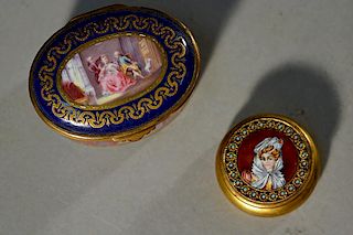 Sevres Box and Brass Box