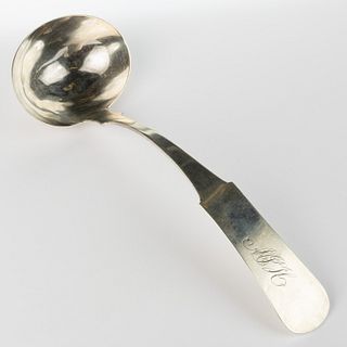 WARHAM P. LOOMIS, FRANKFORT, KENTUCKY COIN SILVER PUNCH / SOUP LADLE