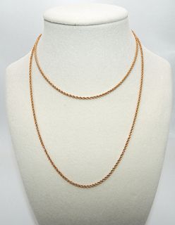 14k Gold Rope Necklace