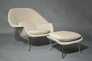 Eero Saarinen Chair and Ottoman